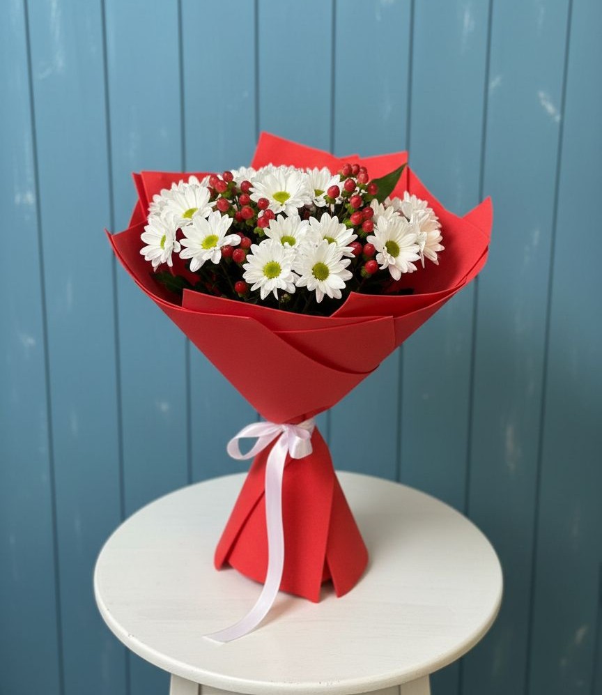 Букет цветов из: Хризантемы в Угольные Копи