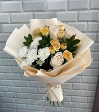 Букет цветов из:  Розы и Хризантемы в Угольные Копи