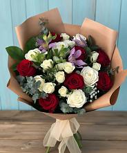 Букет цветов из:  Розы и Альстромерии в Угольные Копи
