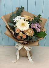 Букет цветов из:  Герберы и Хризантемы в Угольные Копи