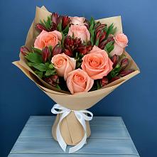 Букет цветов из:  Розы и Альстромерии #REPLACE_PRED# Угольные Копи