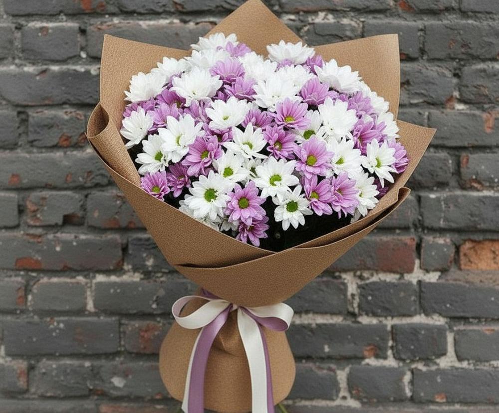 Букет цветов из: Хризантемы в Угольные Копи