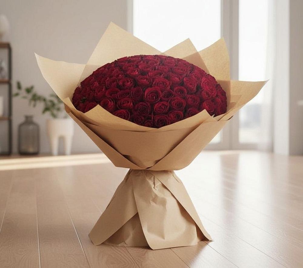 Букет 101 Красная роза в Угольные Копи