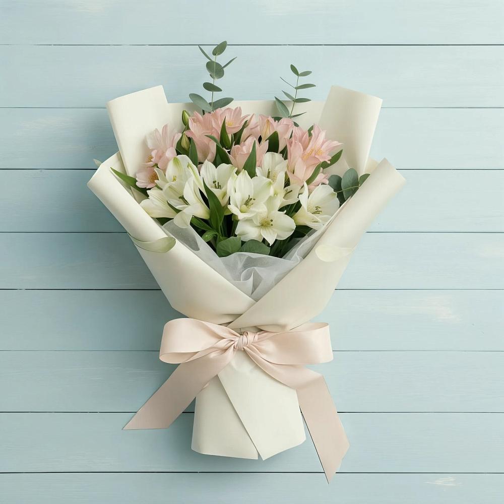 Букет цветов из: Альстромерии в Угольные Копи