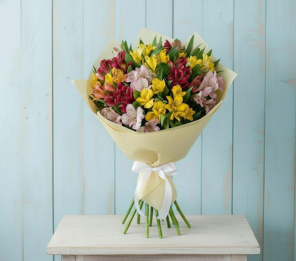 Букет цветов из: Альстромерии в Угольные Копи