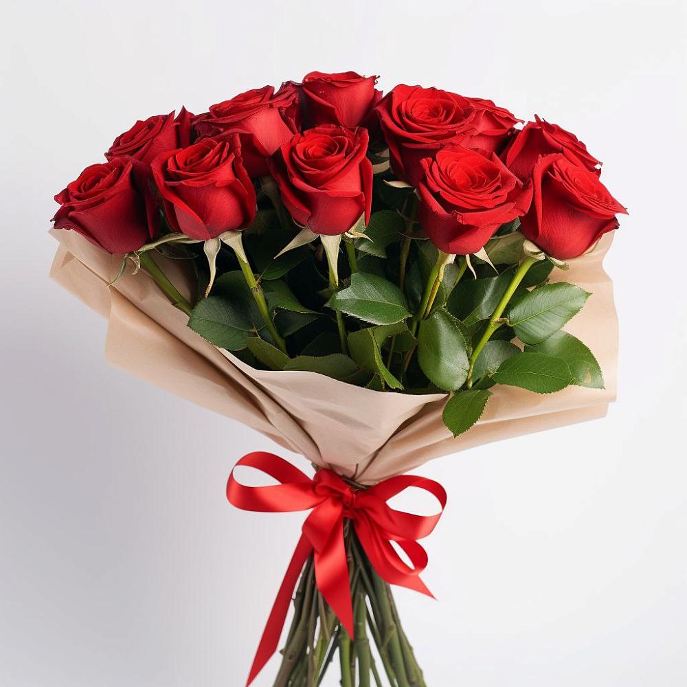 Букет 11 Красных роз Эдлесс Лав в Угольные Копи